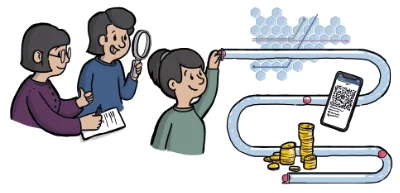 Illustration zu Tarif, Vertrieb und Erlösen mit Analyse, digitalen Vertriebswegen und Einnahmen